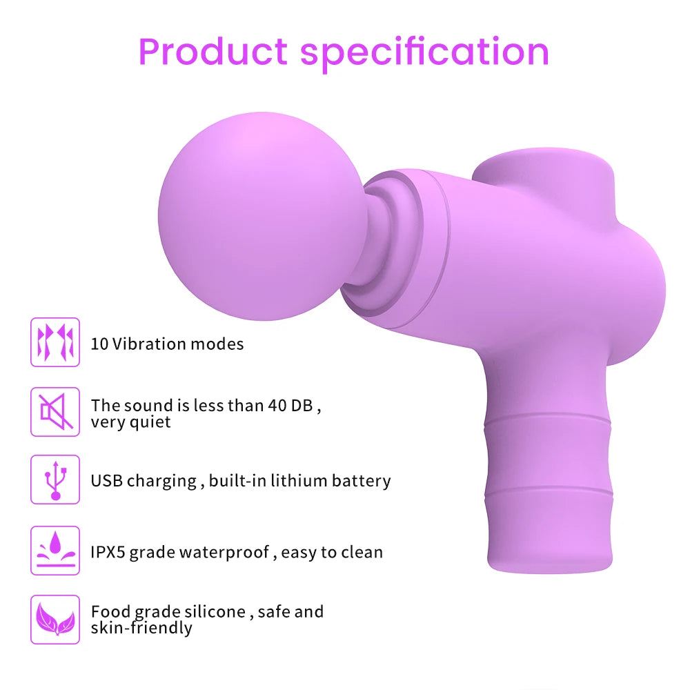 USB-Rechargeable Wand Vibrator & Personal Massager