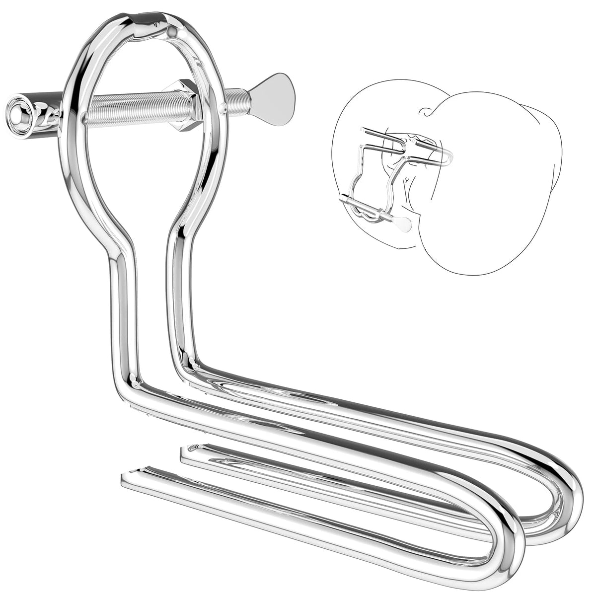Adjustable Stainless Steel Anal Expander Plug