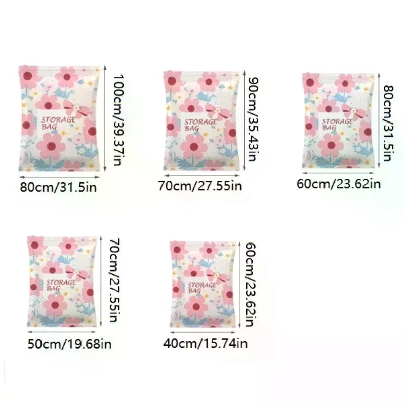 Vacuum Storage Bag Space Saver Bags Compression For Comforters And Blankets, Sealer Clothes Travel Packing Organizer