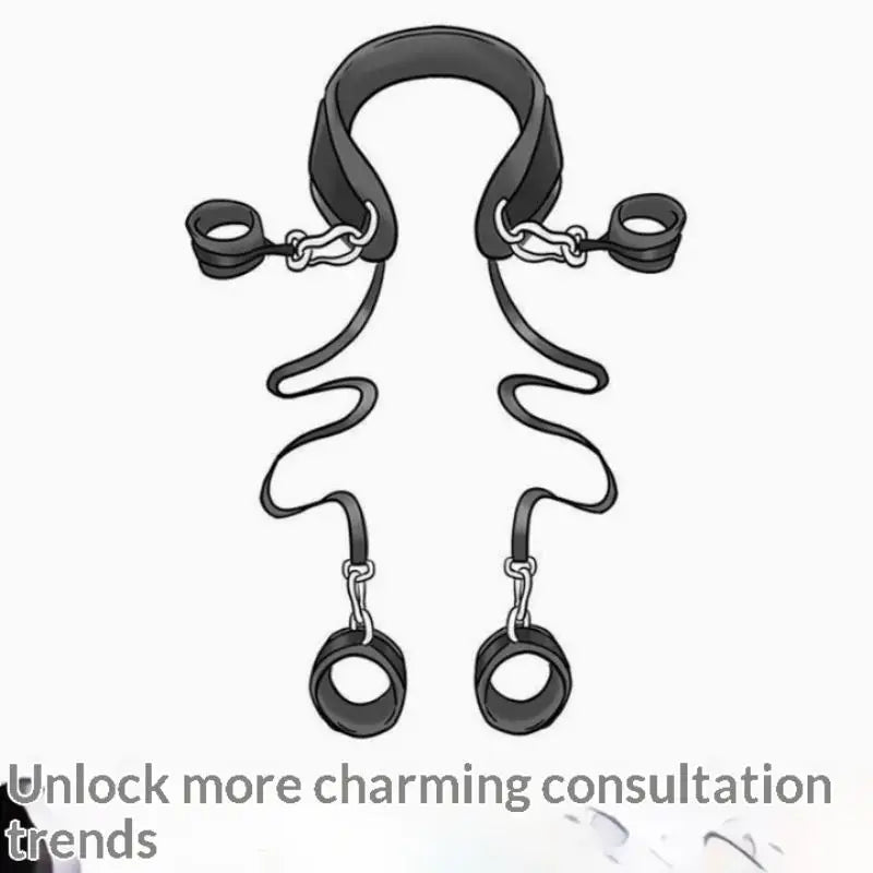BDSM Bed Restraint Set with Hand & Leg Cuffs