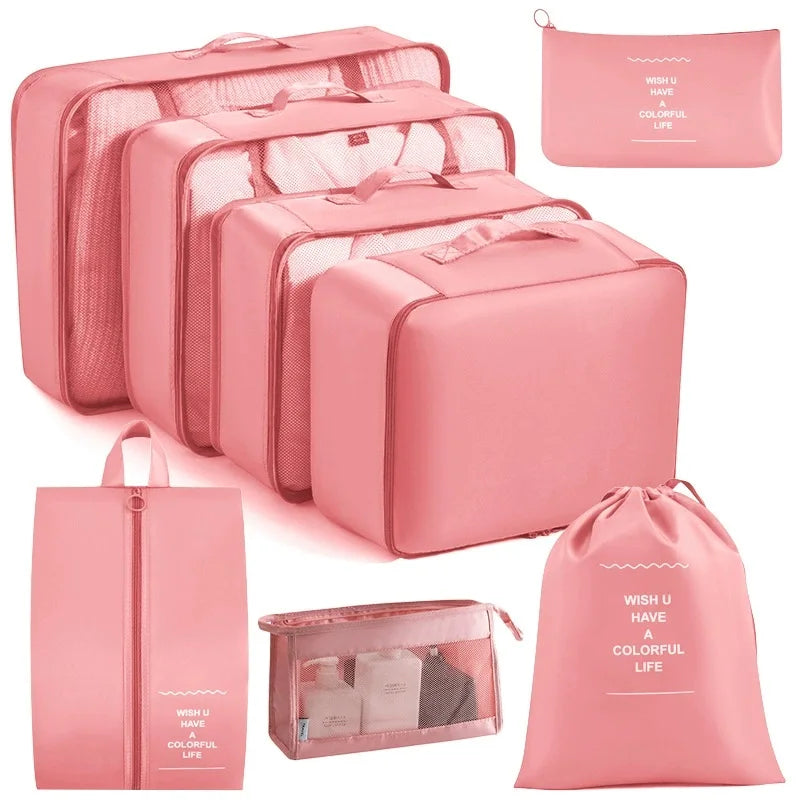 Travel Packing Cube Set for Clothes & Shoes