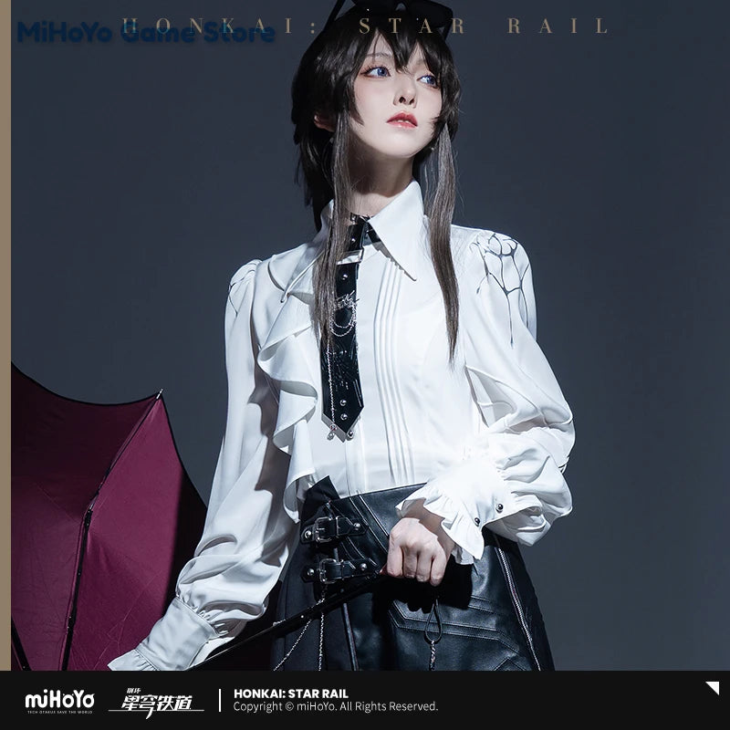 【Genuine】Kafka Shirt MiHoYo Official Original Honkai Star Rail Kafka Theme Impression Series Slim Shirt Doujin Cosplay Tops