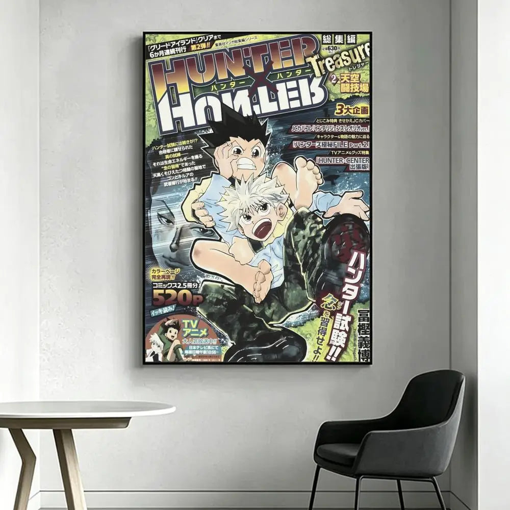 Anime H-Hunter x H-Hunter Poster HD art, waterproof, sticky wall, home decoration (living room, bedroom, bar), aesthetic