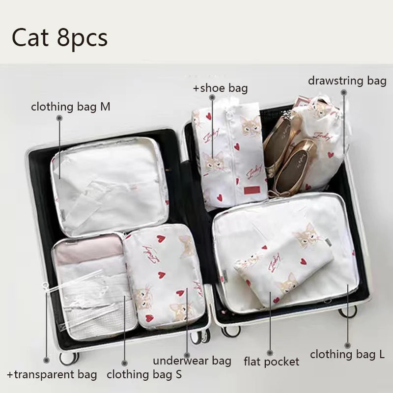 6-Piece Travel Packing Cube & Toiletry Bag Set