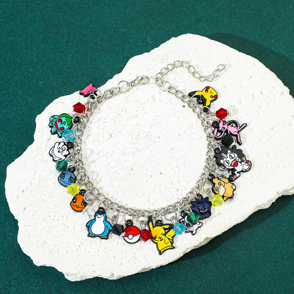 Pikachu, Squirtle & Mew Charm Bracelet