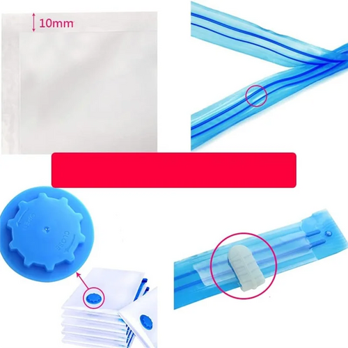 10-Pack Reusable Vacuum Storage Bags – 40 x 30 cm