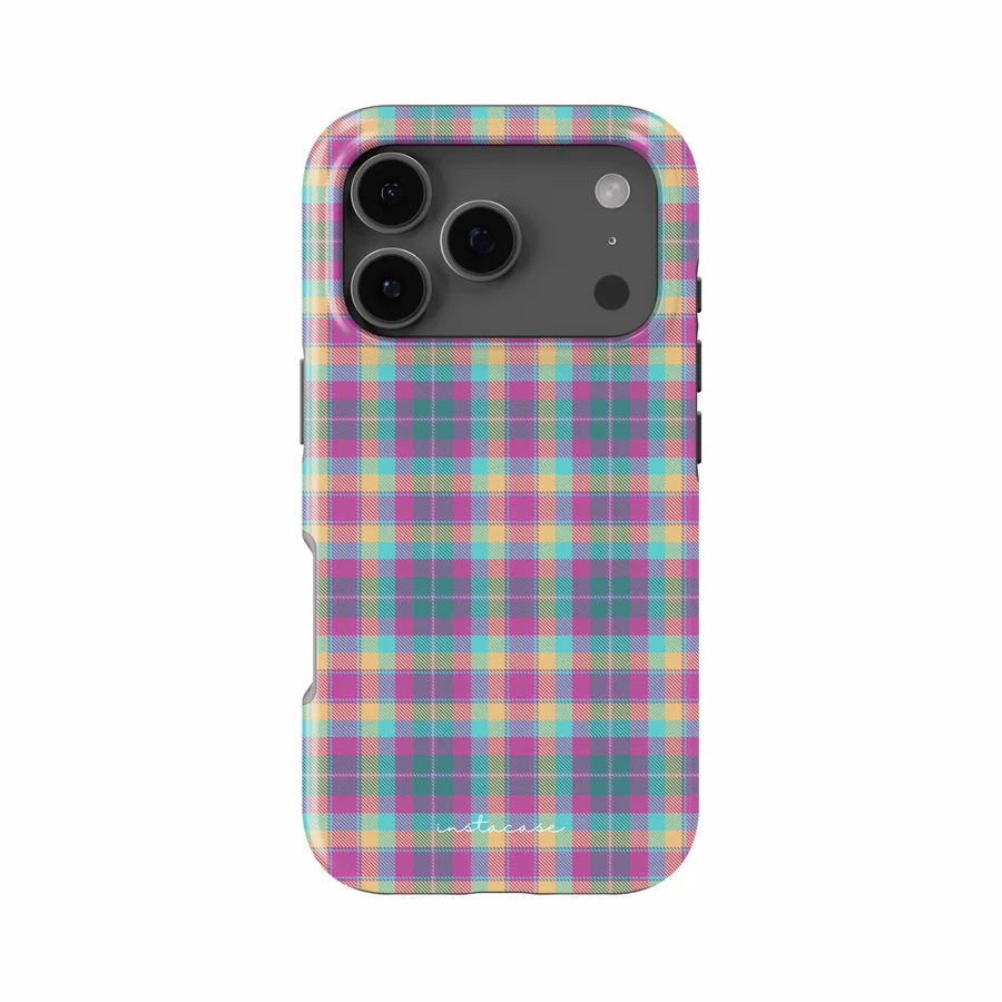 Pink Floral Sunburst Double-Layer Phone Case for iPhone