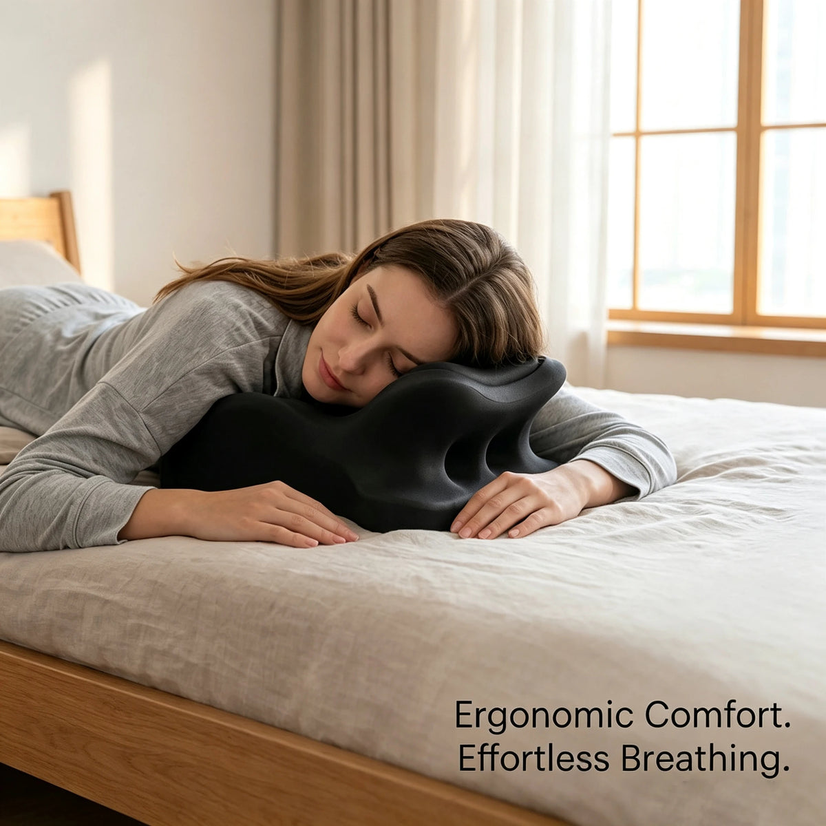 Multi-Angle Gray Couple Positioning Wedge Pillow