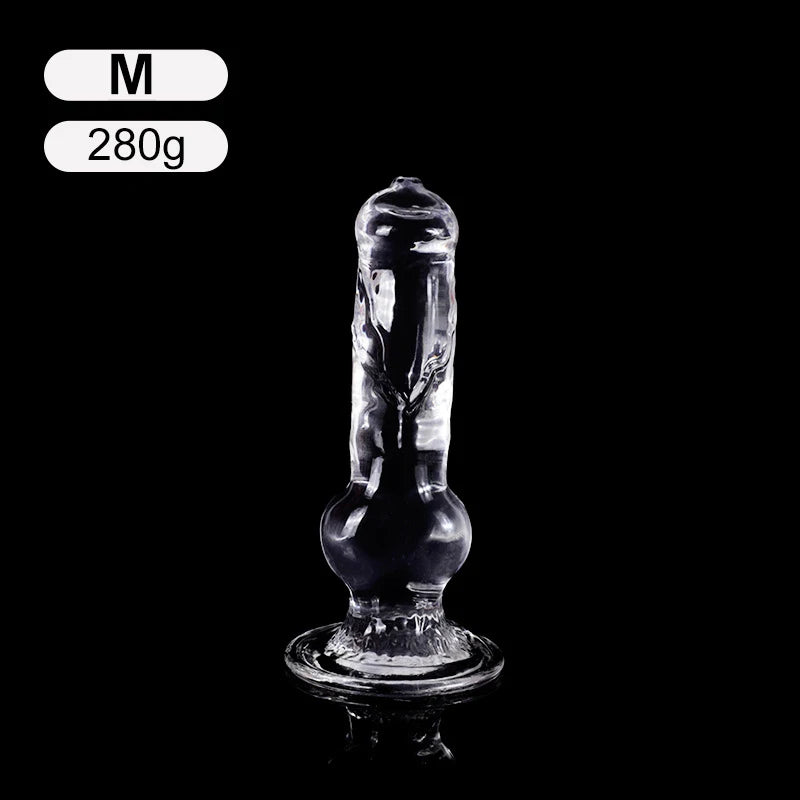 18-33cm Long Animal Dog Dildo TPE Clear Anal Plug Dog Penis Big Suction Cup Cock Vagina Masturbator Anal Sex Toys For Men Women