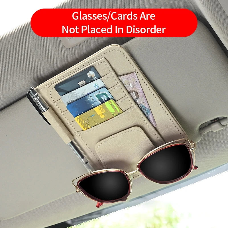 Car Sun Visor Organizer Multi-pocket Interior Accessories For Car Supplies Novelty Abarth 595 Accessories Ioniq 5