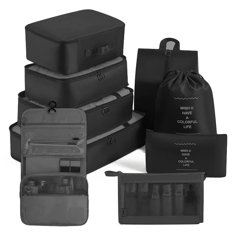 Travel Packing Cube Set for Clothes & Shoes