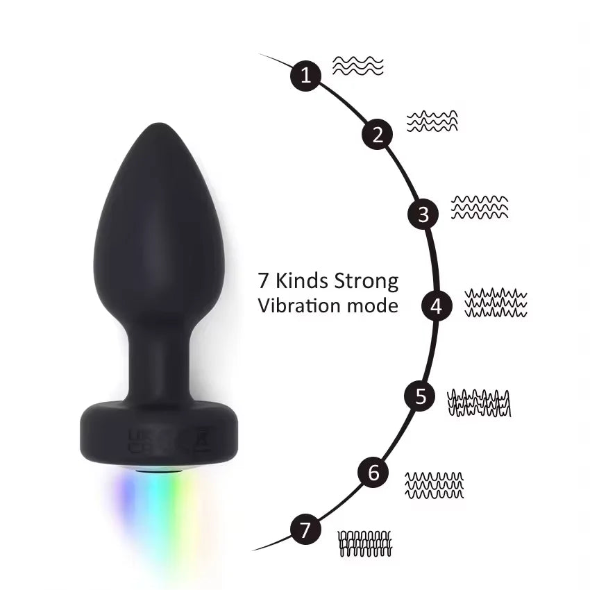 Remote-Control LED Vibrating Anal Plug