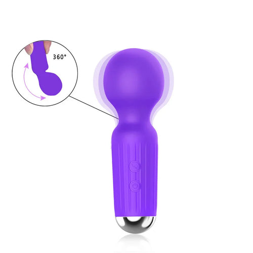20-Speed USB-Rechargeable Mini Wand Vibrator