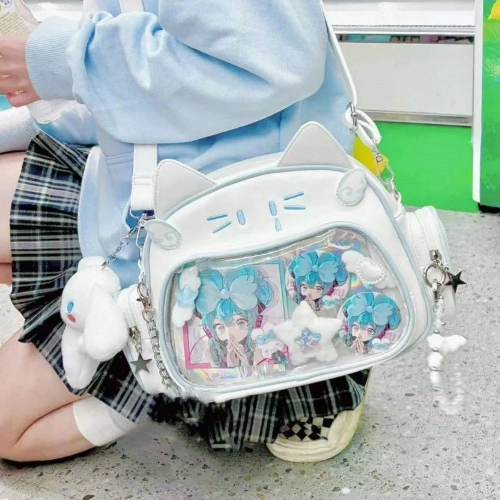 Kawaii Cat Transparent Ita Shoulder Bag