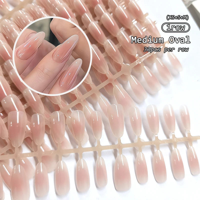 Full-Cover Press-On Nail Tips – 30 Pieces