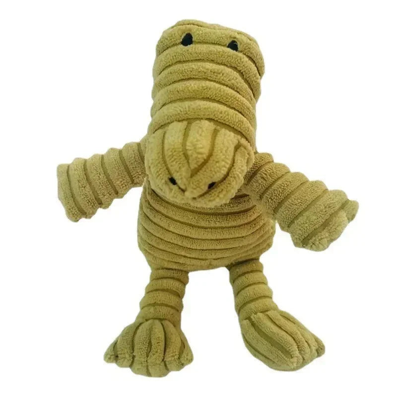 Corduroy Animal Squeaky Dog Toy