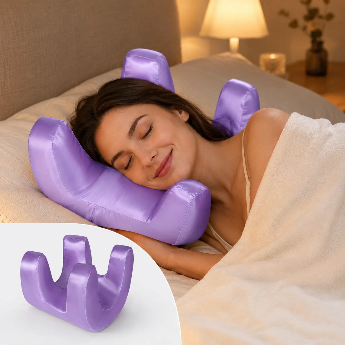 Memory Foam Side & Back Sleeper Pillow with Pillowcase