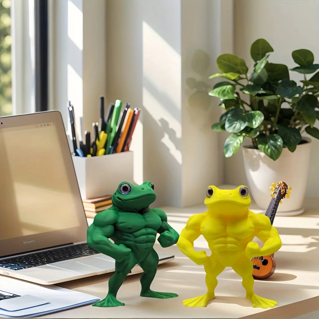 Stylish Frog Figurine - For Home & Office Decor, Ornaments, Birthday Party Gifts, and More, Festive Decoration,Plastic