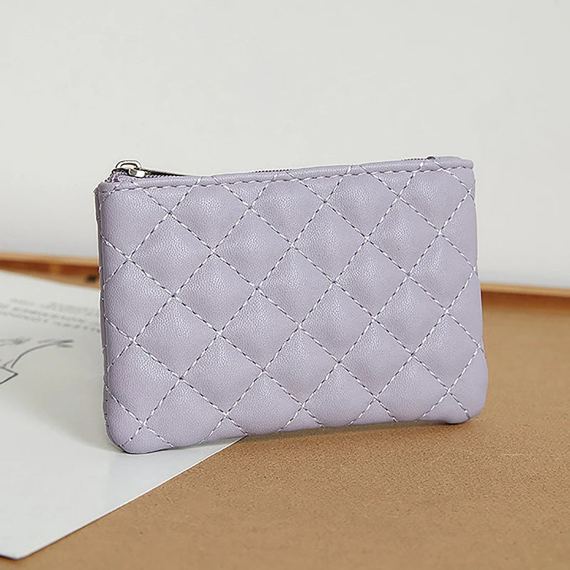 Women's Plaid PU Leather Mini Coin Purse