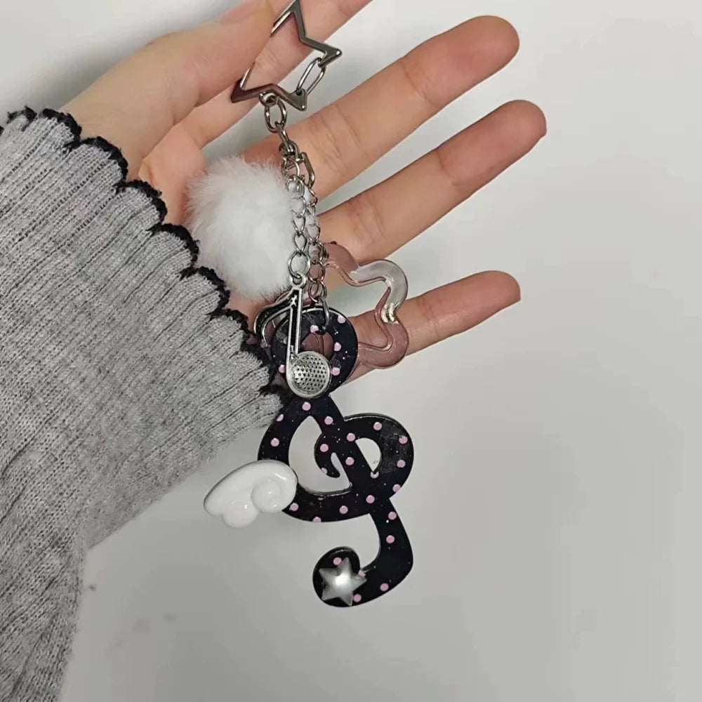 Musical Note & Heart Pendant Necklace