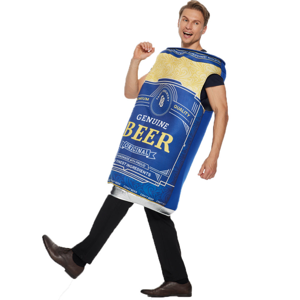 New Halloween can beer in stock fun parody sponge costume party performance onesie